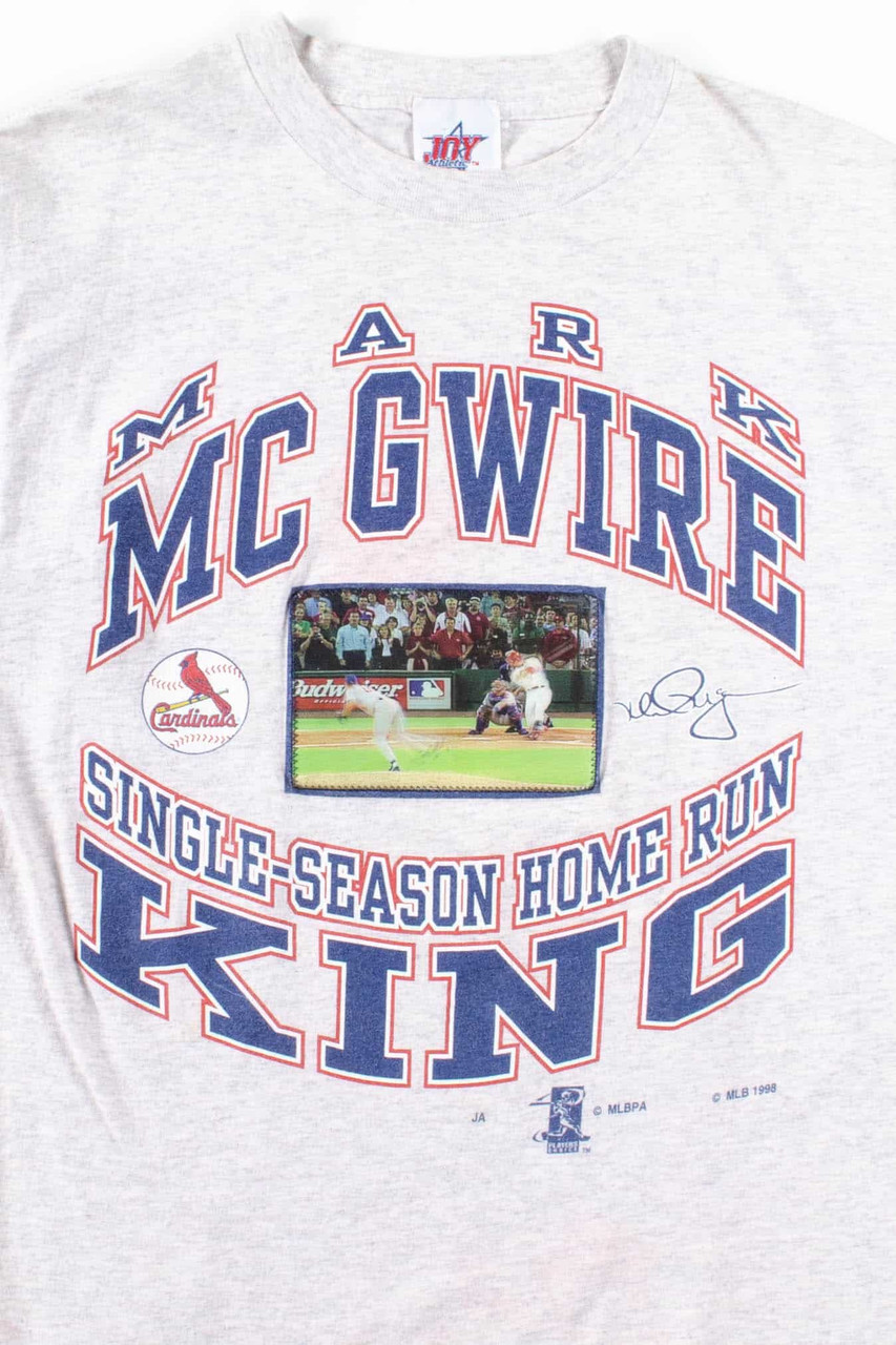 MLB Mark McGwire Majestic Jersey S with Single Season Home Run Champion  Patch