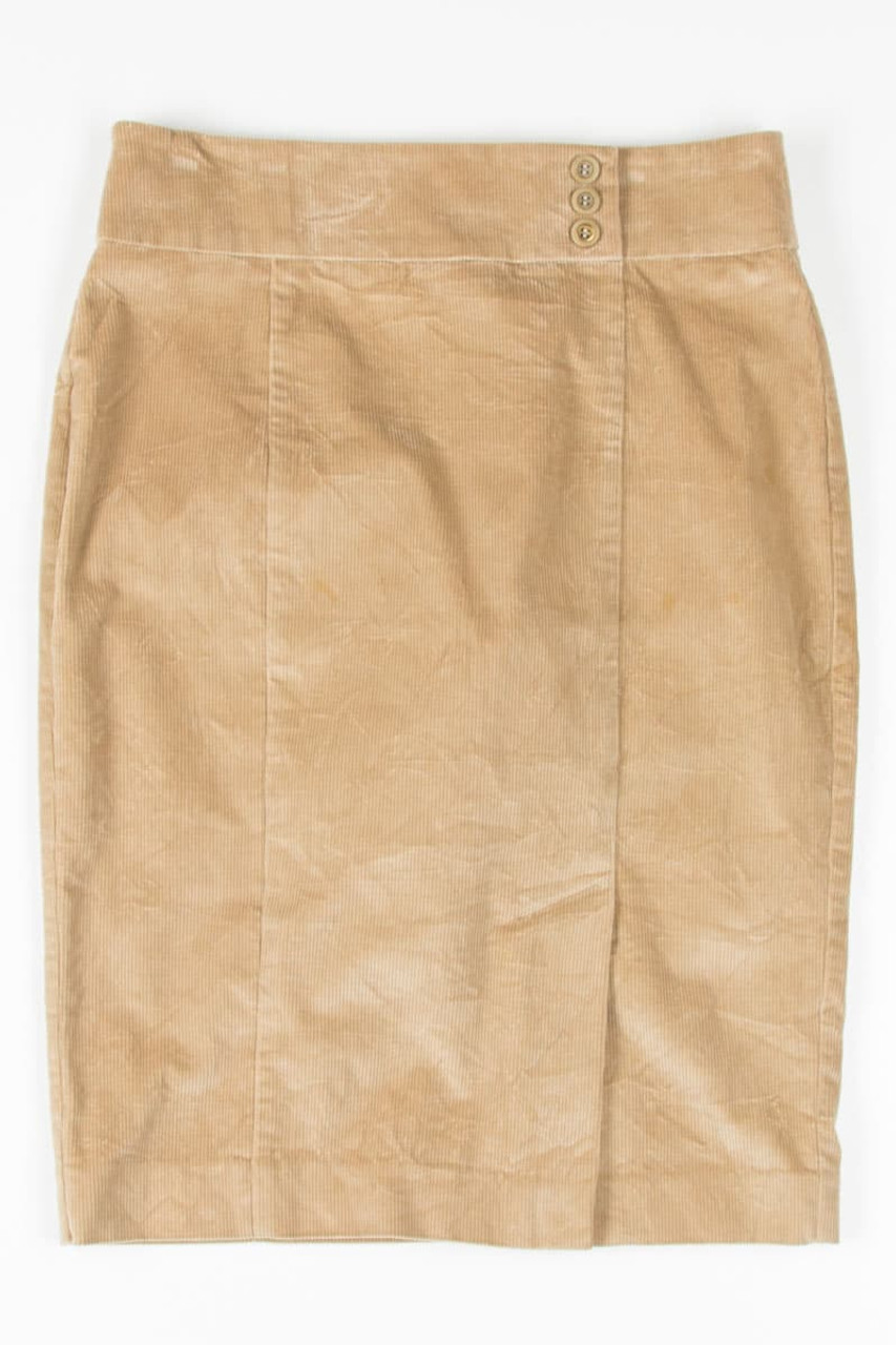 Tan Corduroy Pencil Skirt 2 - Ragstock.com