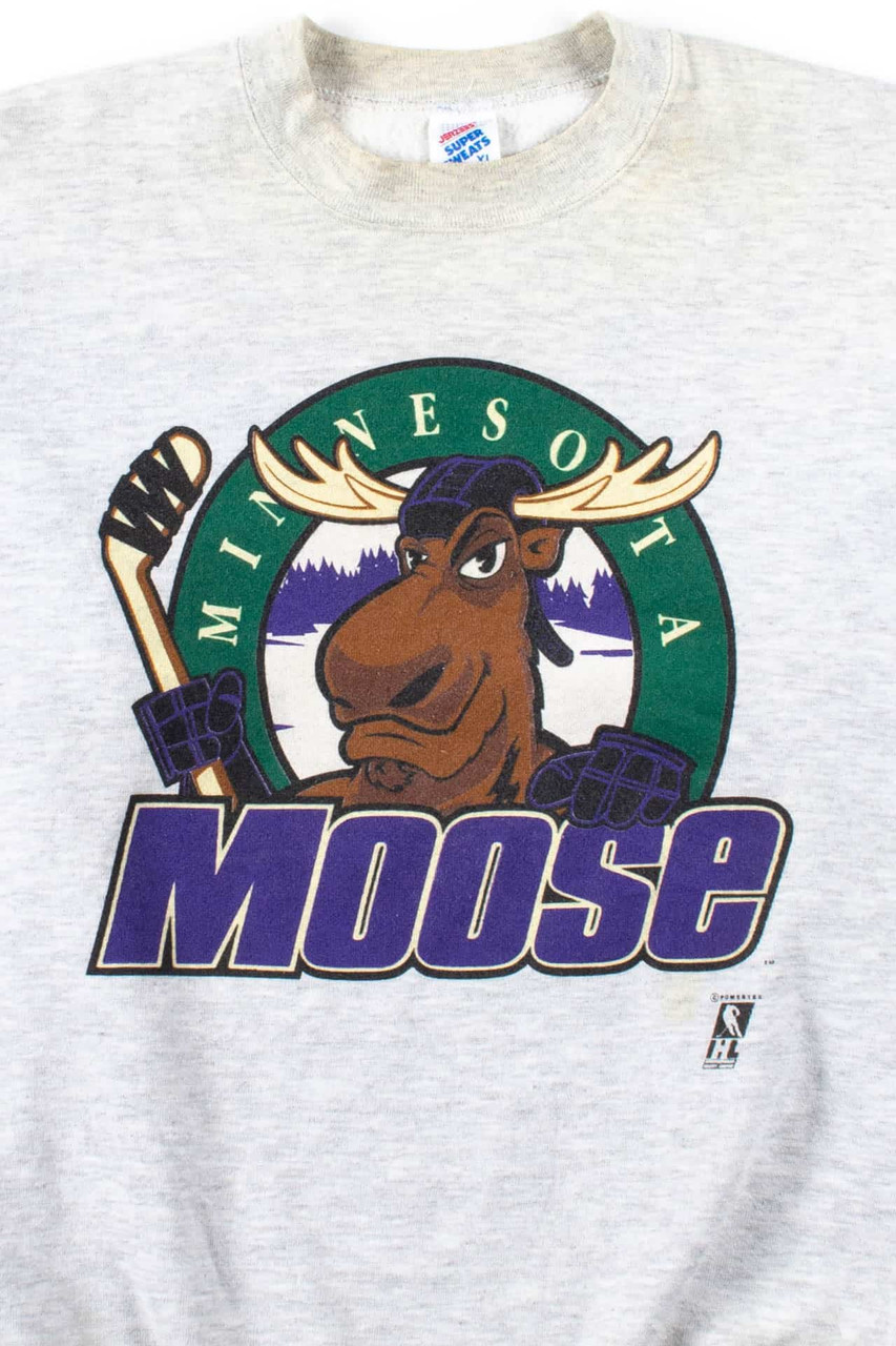 Hockey Lodge Merch Minnesota Wild SotaStick Moose Crossing Hoodies