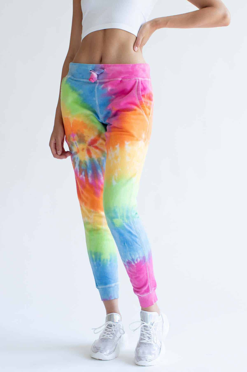 Starcove Pastel Rainbow Tie Dye Hoodie Jogger Sweat Set