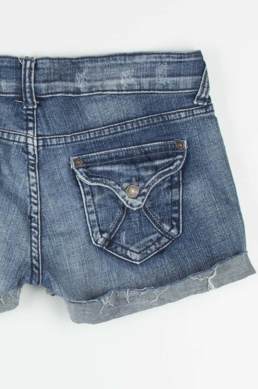 Arizona Womens High Rise Denim Short-Juniors