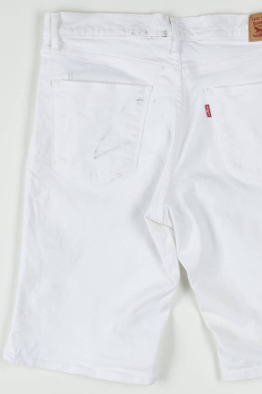 White levi clearance shorts mens