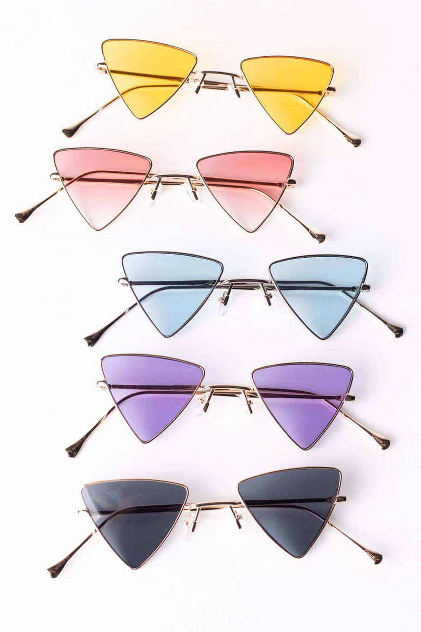 Fashion Retro Small Frame Triangle Sunglasses