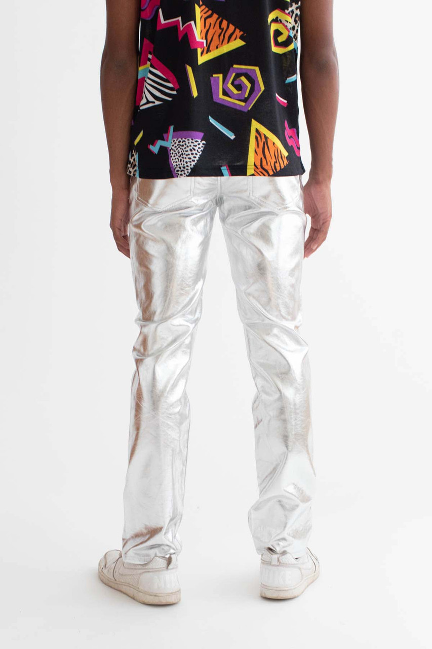 Straight Leg Metallic Suit Trouser | boohoo