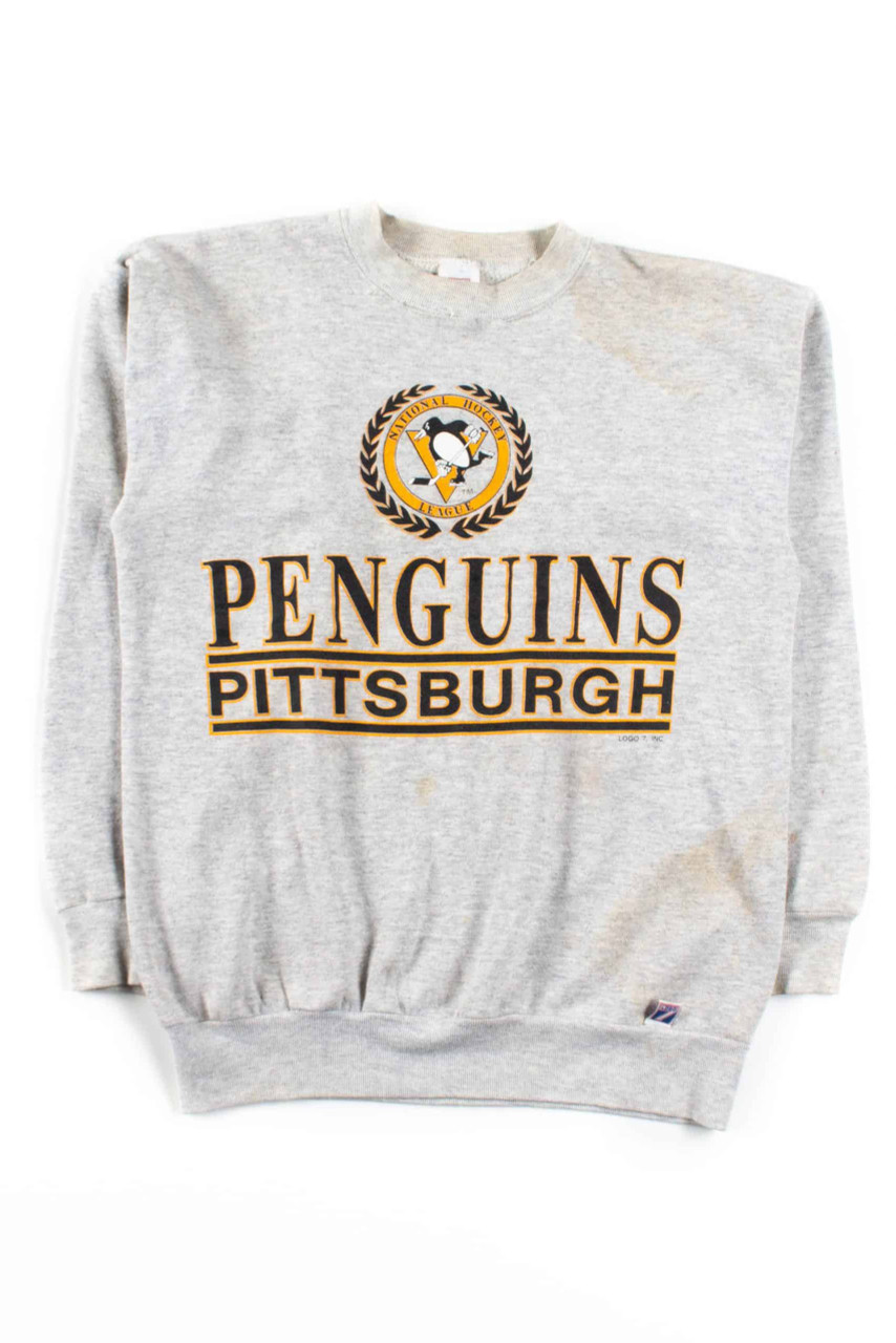 Pittsburgh Penguins Retro Poster T-Shirt by Florian Rodarte - Fine