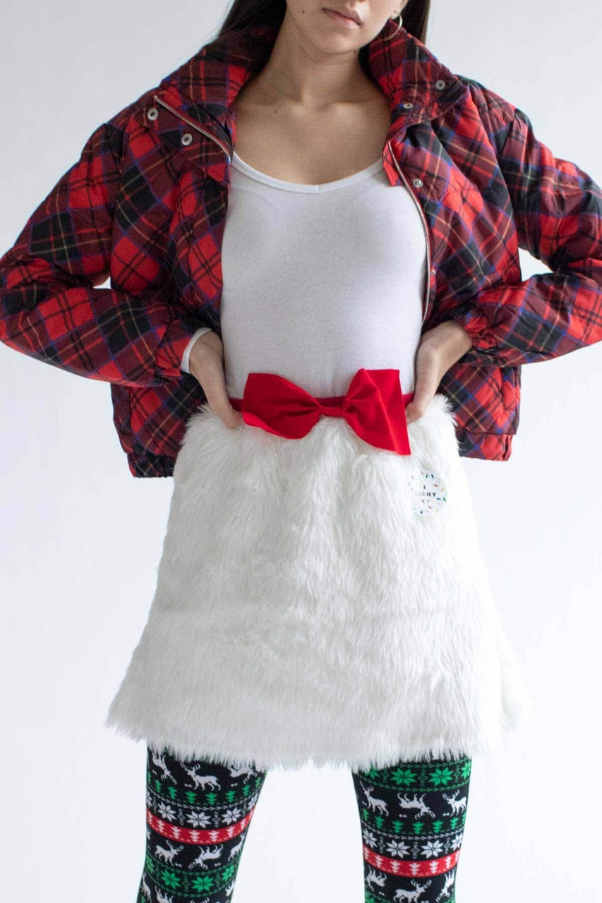 Furry Light Up Skirt, Skirt with Lights –