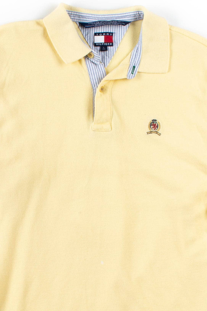 Light Yellow Tommy Hilfiger Polo Shirt - Ragstock.com