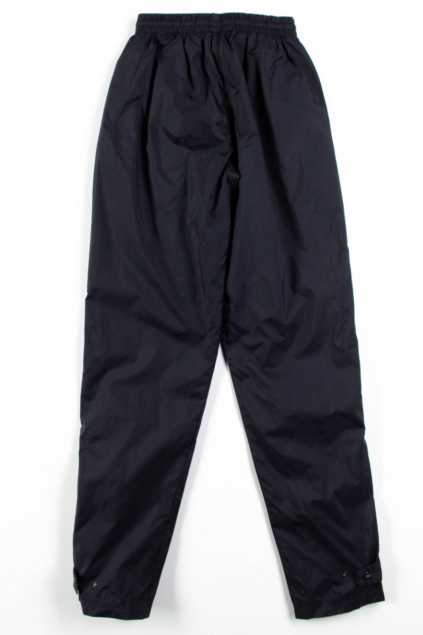 Vtg Late 80s adidas Black Nylon Activewear Sweat Pants Mens Sz S