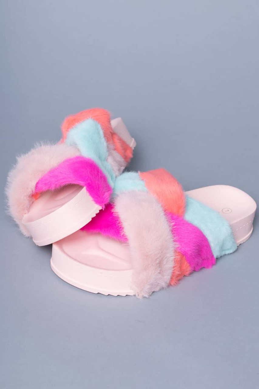 Blush Furry House Slides Ragstock