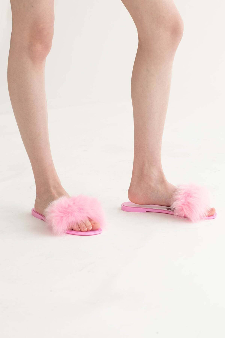 pink fur slides