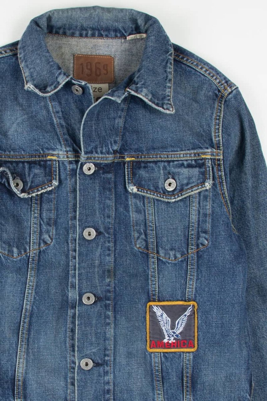 Vintage Patch Denim Jacket 1286 - Ragstock.com