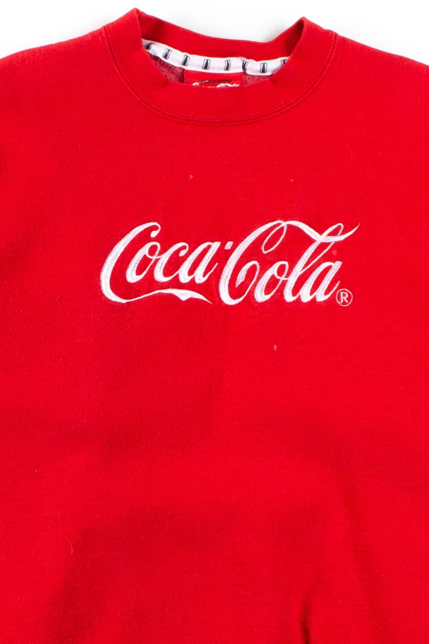 Red Embroidered Coca-Cola Sweatshirt - Ragstock.com