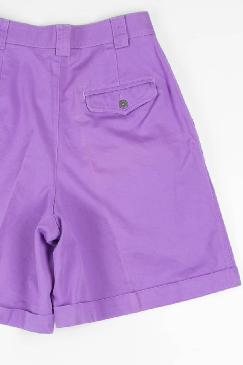 90s Lizwear Purple High Waisted Shorts - Medium to Large, 30