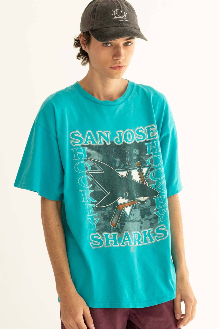 Vintage 1991 San Jose Sharks NHL XL T- Shirt Nutmeg Mills USA Single  Stitch🦈