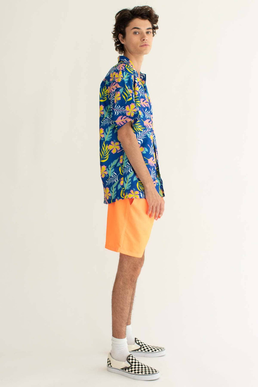 Black Miami Night Hawaiian Shirt