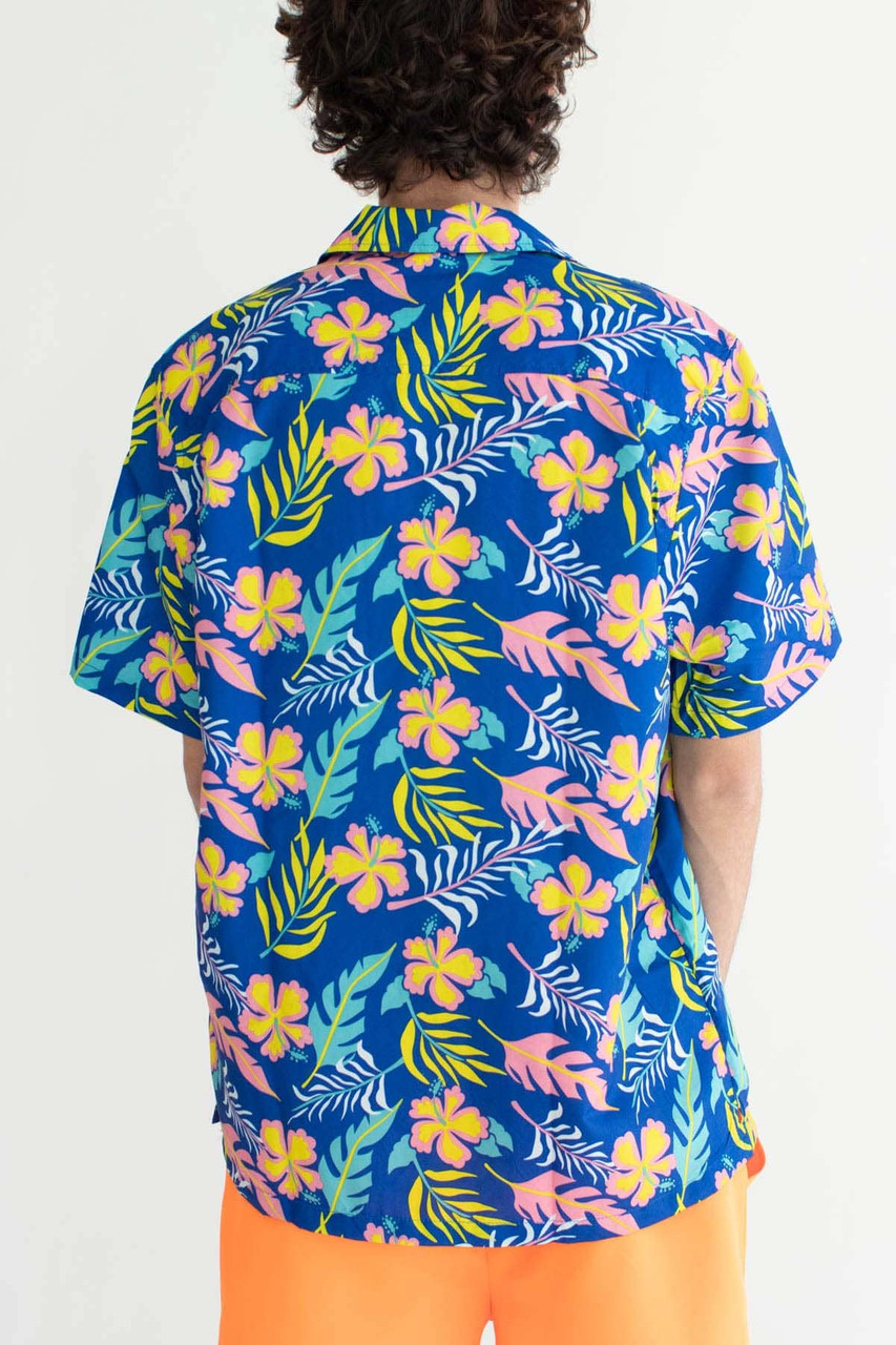 Black Miami Night Hawaiian Shirt