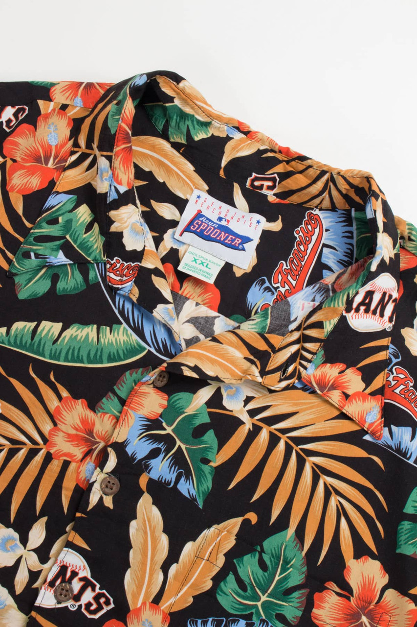 San Francisco Giants Reyn Spooner Vintage Orange Hawaiian Shirt