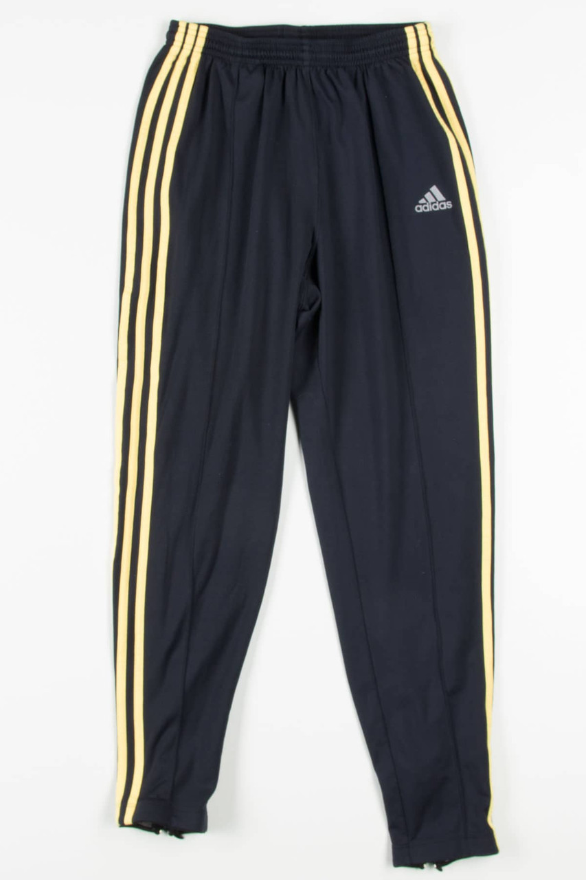 Adidas Yellow 3 Stripe Track Pants (sz. M) 