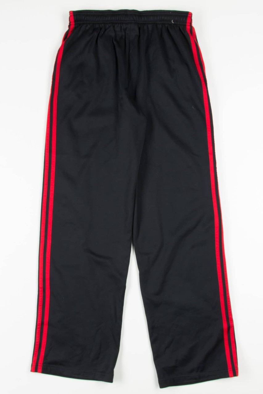 Adidas 3 Stripes Junior Joggers - Red | IC3126 | FOOTY.COM