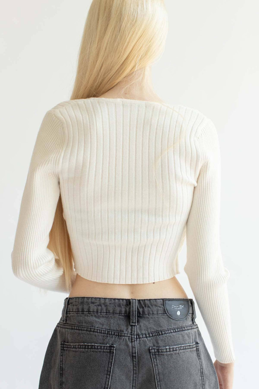 Ivory clearance wrap sweater