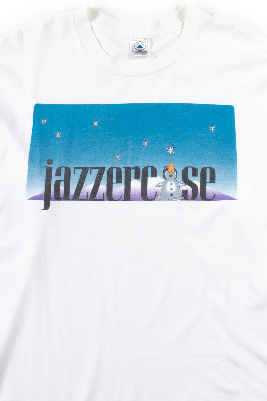 Vintage Jazzercise Snowman Long Sleeve T-Shirt 