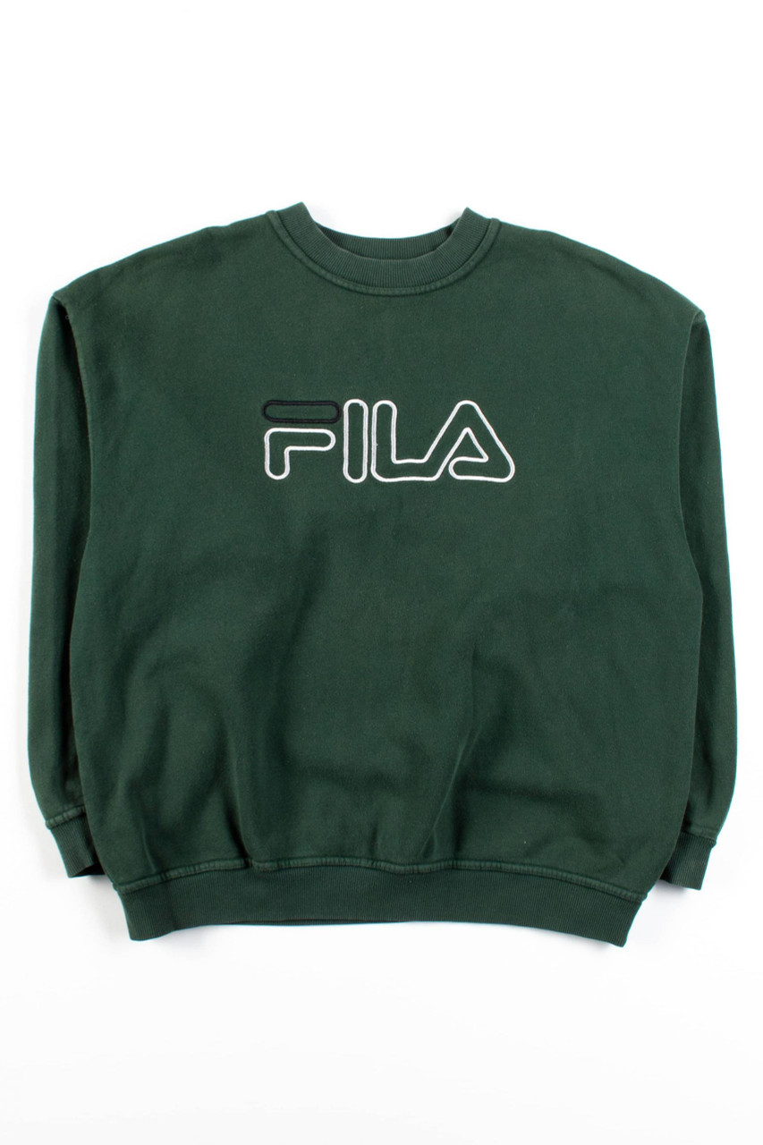 Vintage Green Fila Sweatshirt Ragstock.com