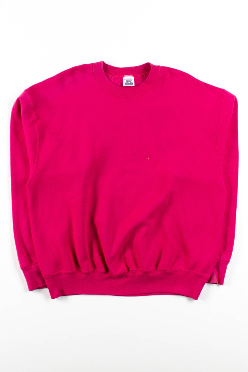 Vintage Plain Magenta Sweatshirt - Ragstock.com