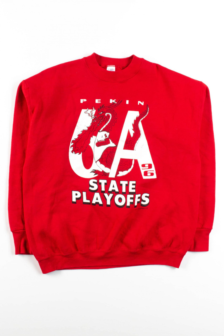 Vintage Pekin Dragons State Playoffs Sweatshirt (1996) - Ragstock.com