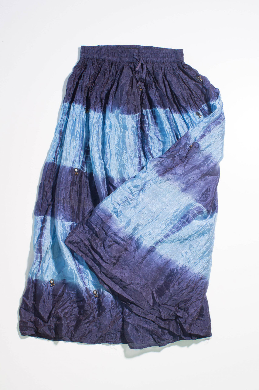 Vintage Blue Tye-Die Maxi Skirt - Ragstock.com