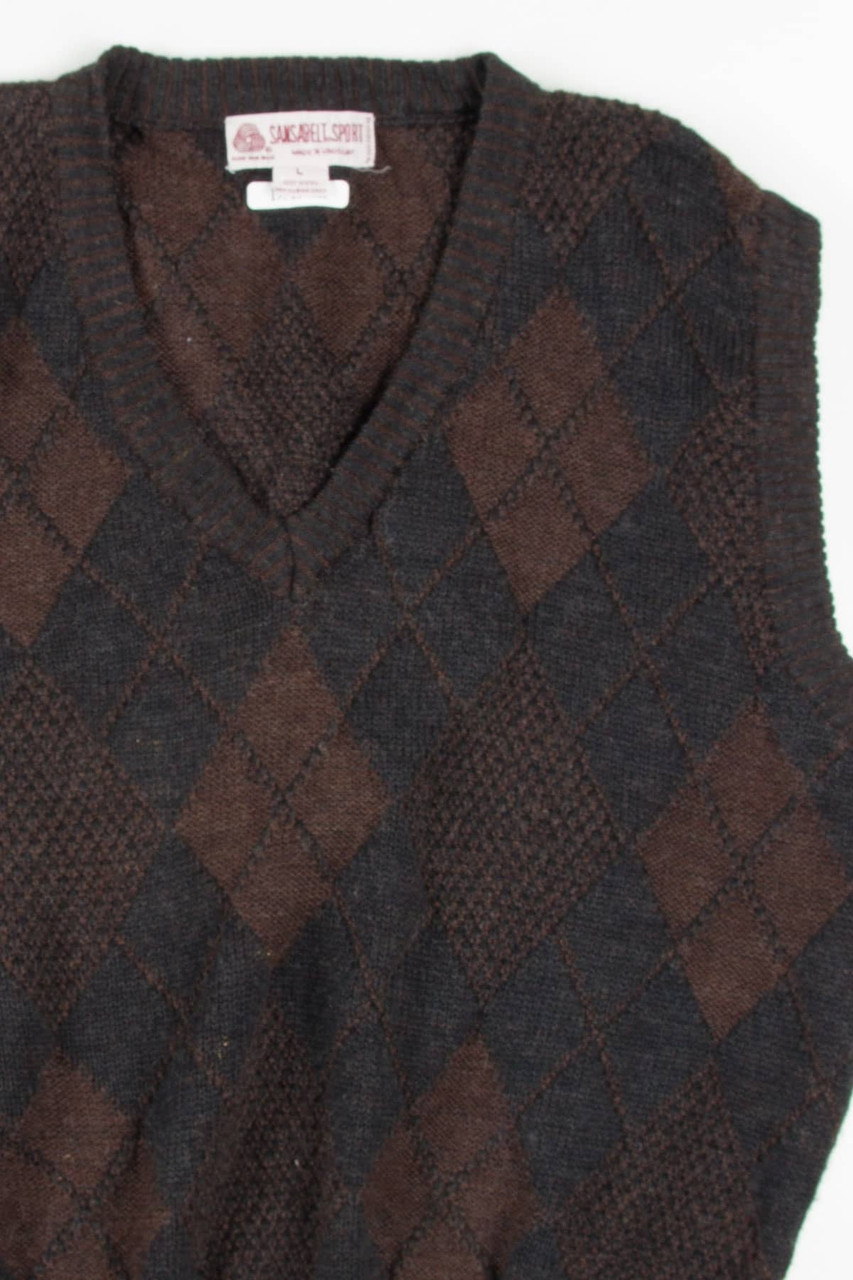 Vintage Argyle Sweater Vest 267 - Ragstock.com