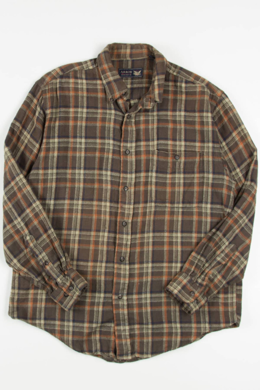 Brown Arrow Flannel Shirt 3868 - Ragstock.com