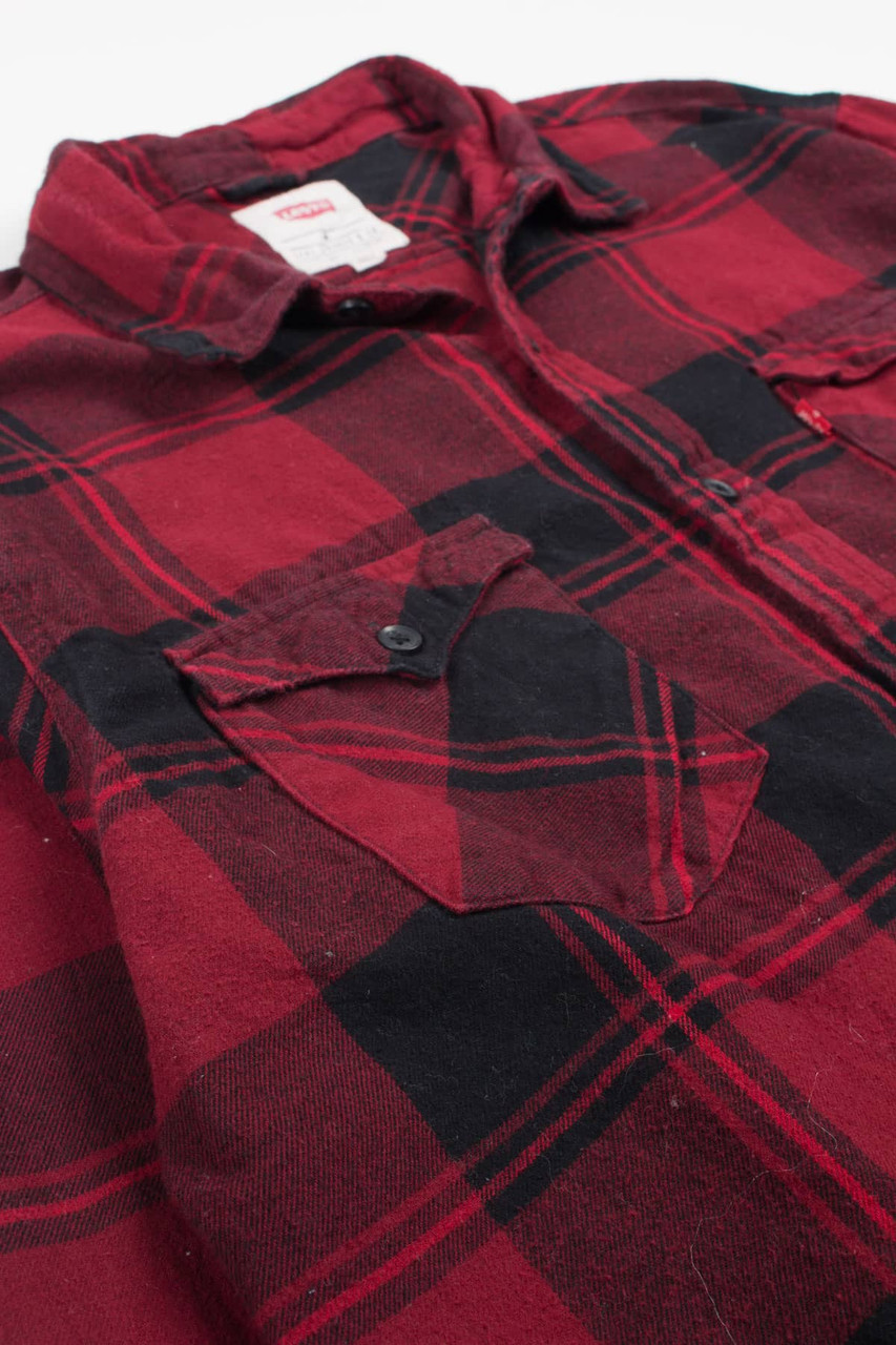 Red Levi's Flannel Shirt 3816 - Ragstock.com