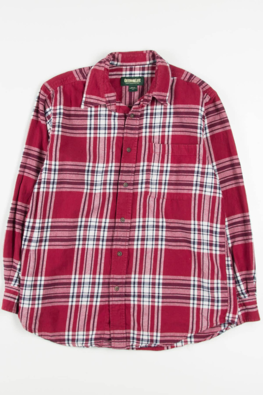Red Outdoor Life Flannel Shirt 3857 - Ragstock.com