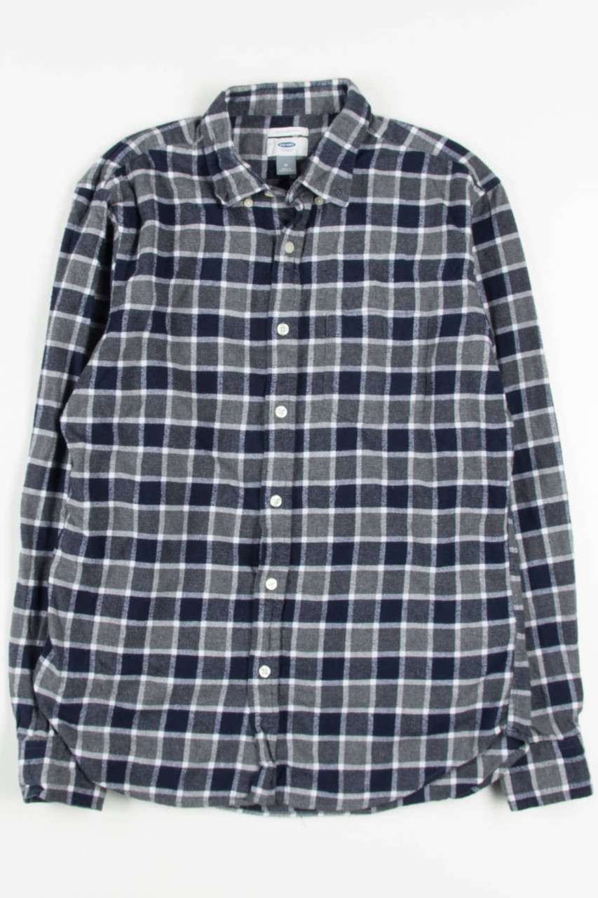 Blue Old Navy Flannel Shirt 4113 - Ragstock.com