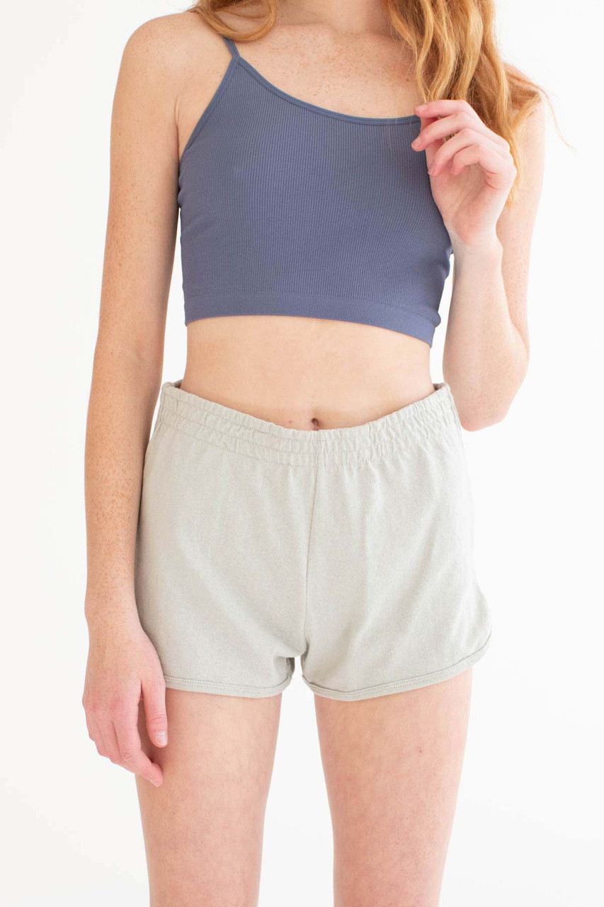 Creamy Mint French Terry Dolphin Shorts 