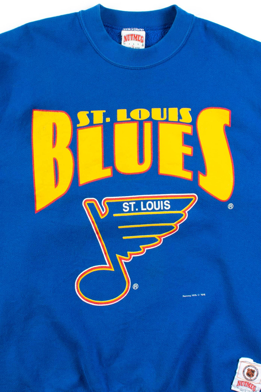 CustomCat St.Louis Blues Vintage NHL Crewneck Sweatshirt Red / 3XL