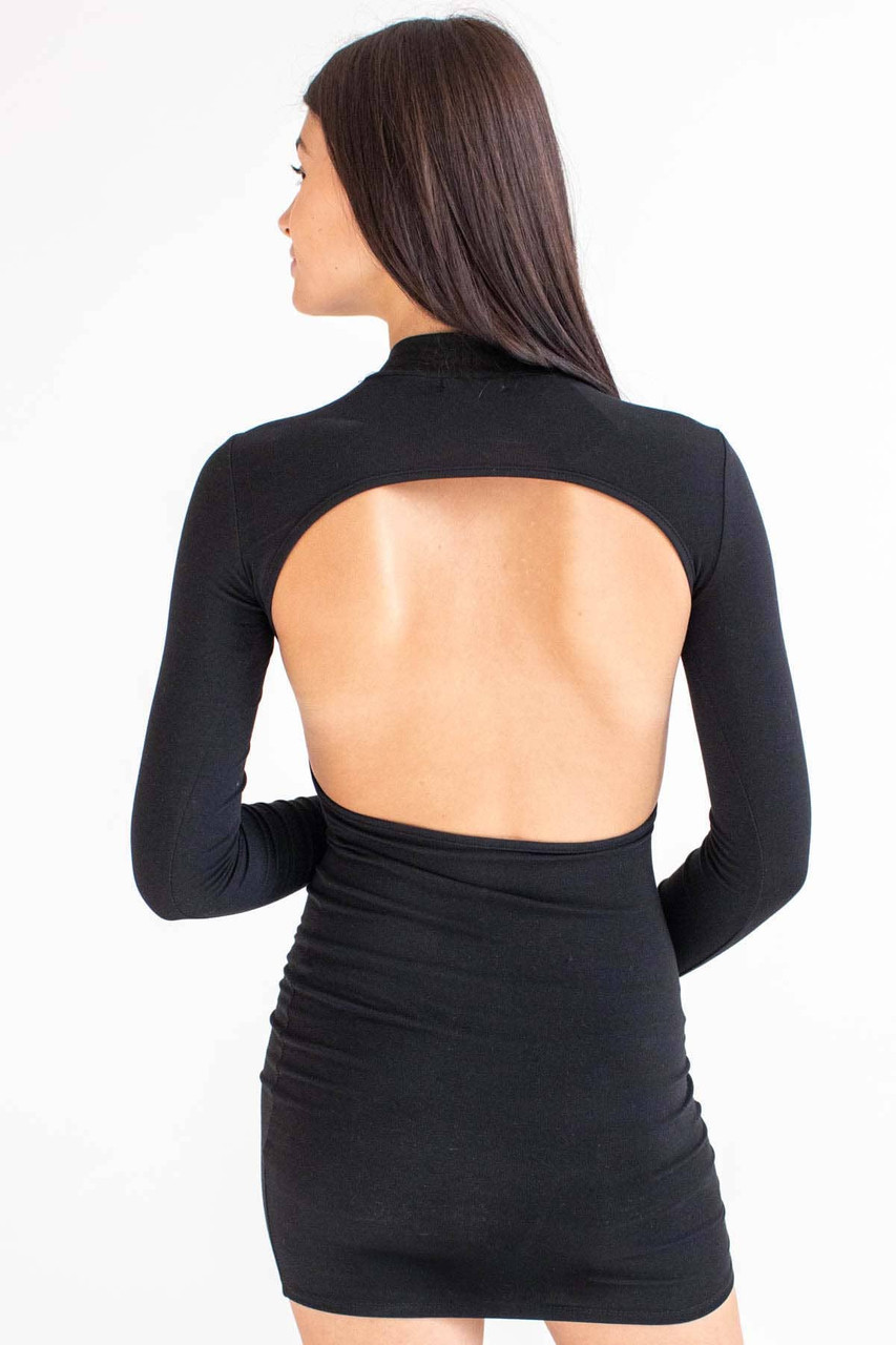 Mariani Backless Maxi Dress Black