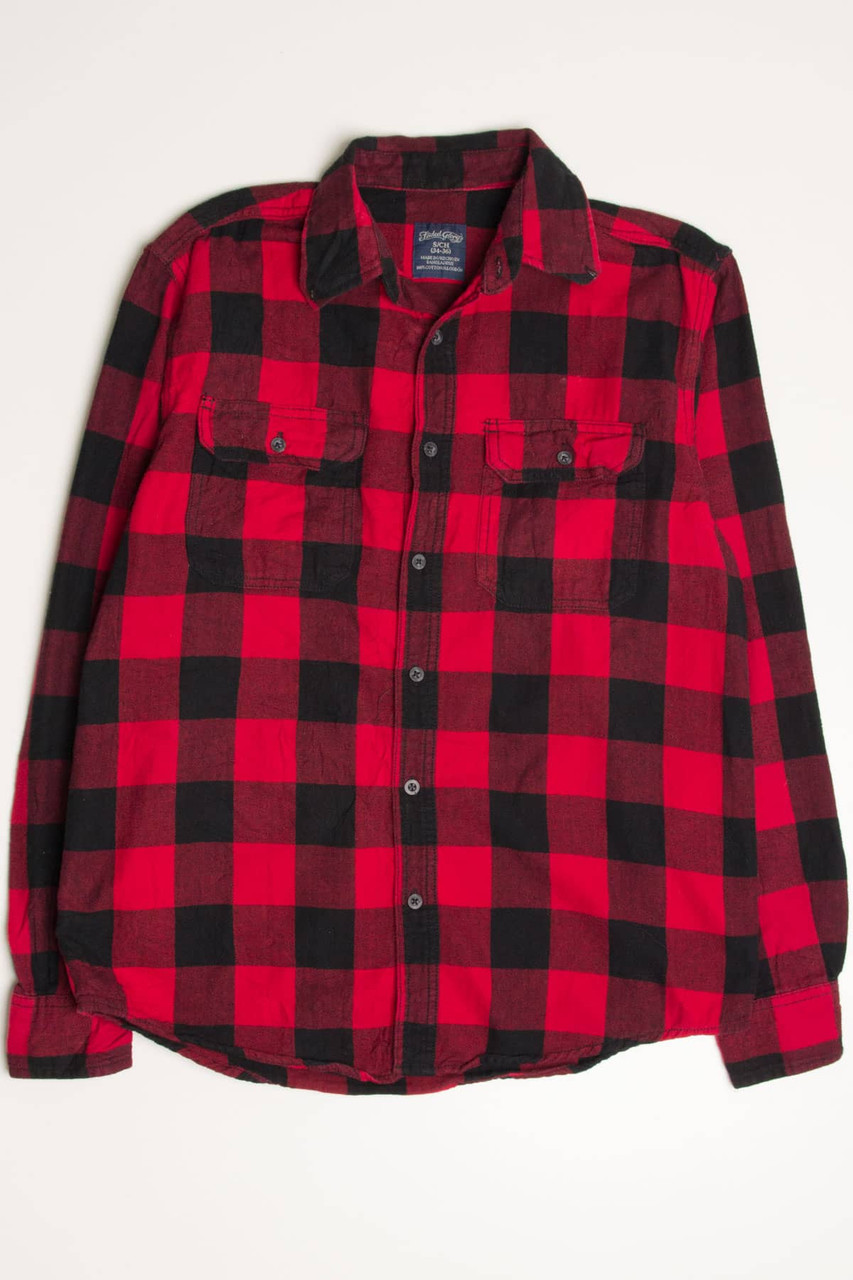 Red Faded Glory Flannel Shirt 4266 - Ragstock.com