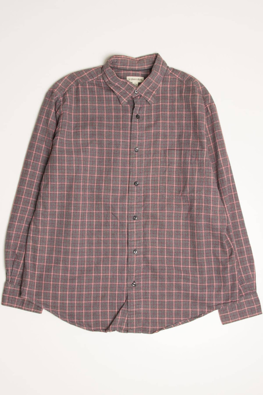 Grey St. John's Bay Flannel Shirt 4293 - Ragstock.com
