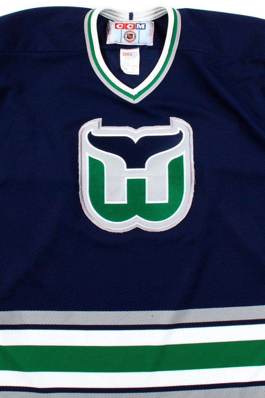 1995 Hartford Whalers White Throwback Ice Hockey Jerseys Blank | YoungSpeeds