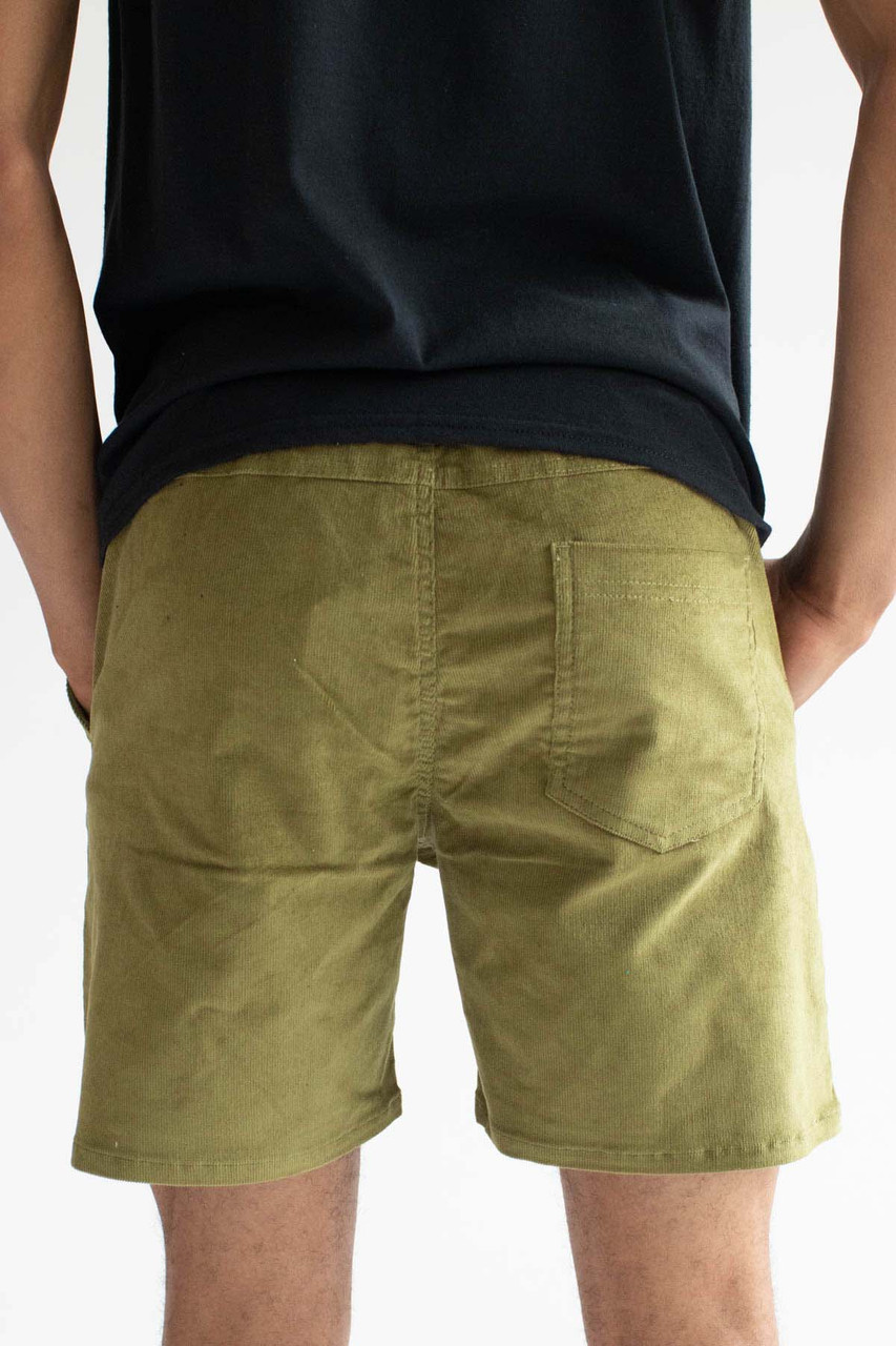 Dark Olive Corduroy Shorts