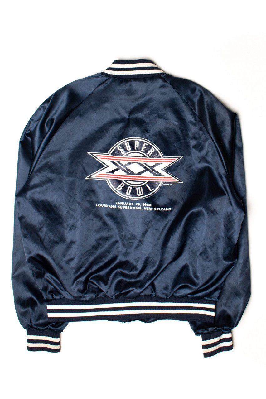 Vintage Super Bowl XX Satin Bomber Jacket (1986)