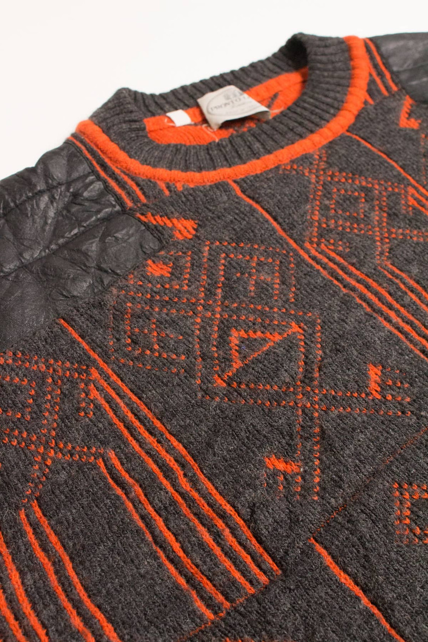 Orange Sweater 3639 Vintage 80s