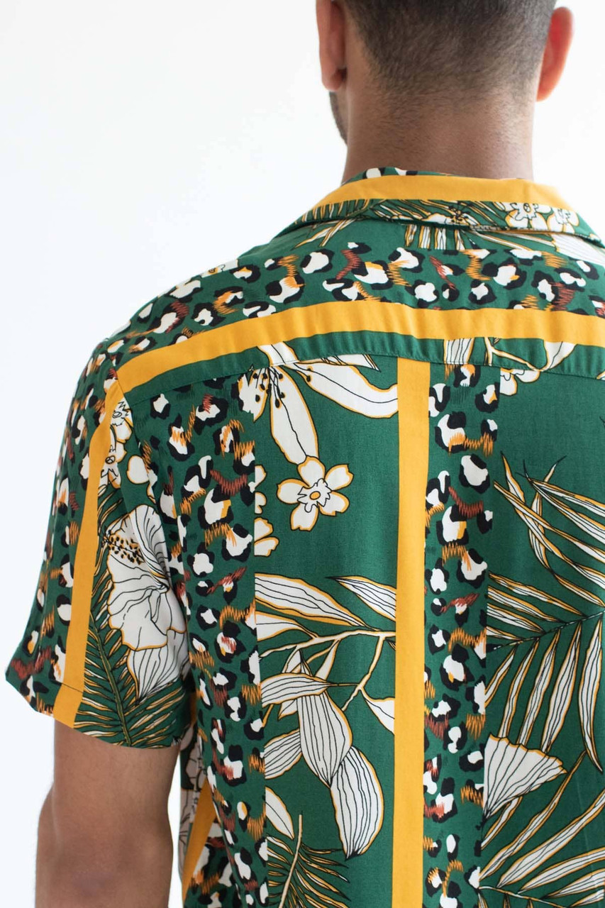 New York Mets Orange Hibiscus Green Tropical Leaf Dark Background 3D  Hawaiian Shirt Gift For Fans - Freedomdesign
