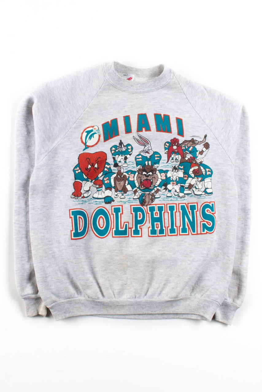 Vintage 90s Cotton Mix Stone Miami Dolphins Sweatshirt - X-Large– Domno  Vintage