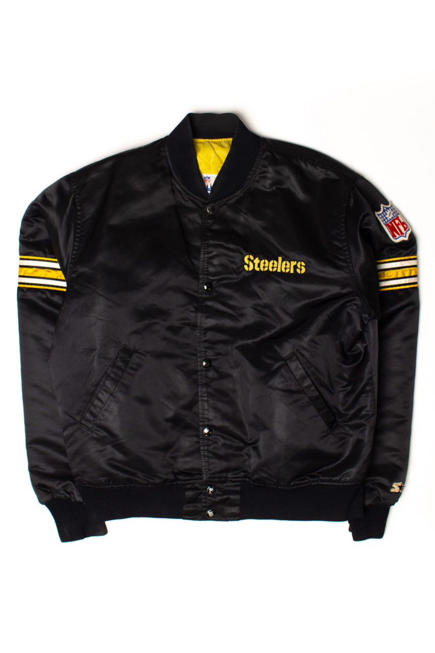 Vintage Pittsburgh Steelers Satin Starter Bomber Jacket (1980s)