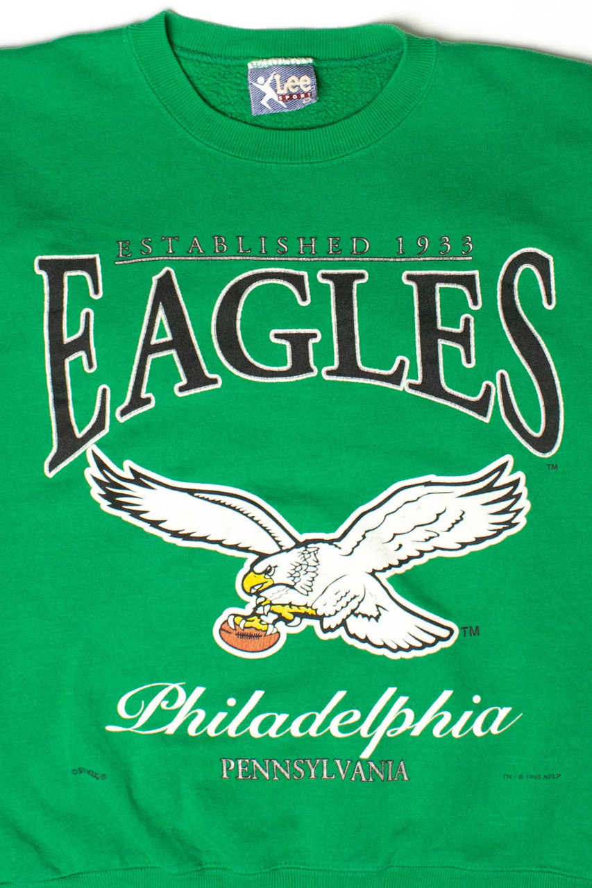 ShopCrystalRags Philadelphia Eagles, NFL One of A Kind Vintage Sweatshirt with Crystal Star Design.