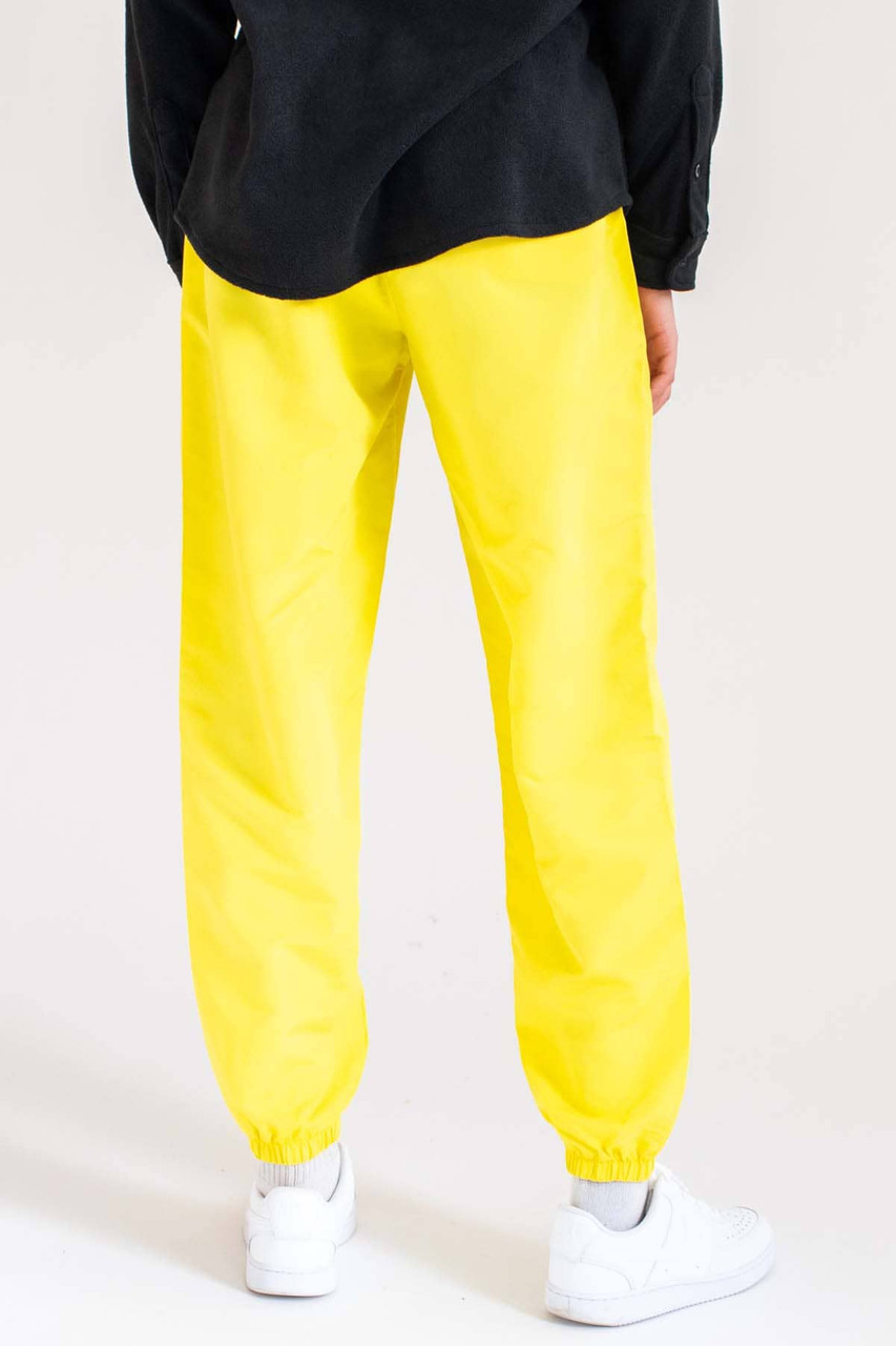 Yellow Nylon Joggers - Ragstock.com