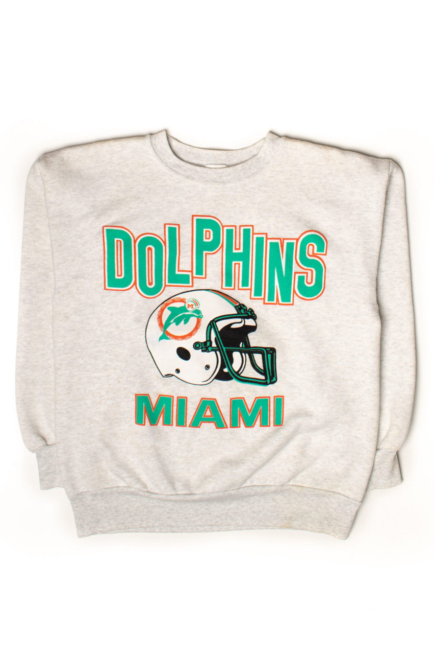 Vintage 90s Cotton Mix Stone Miami Dolphins Sweatshirt - X-Large– Domno  Vintage