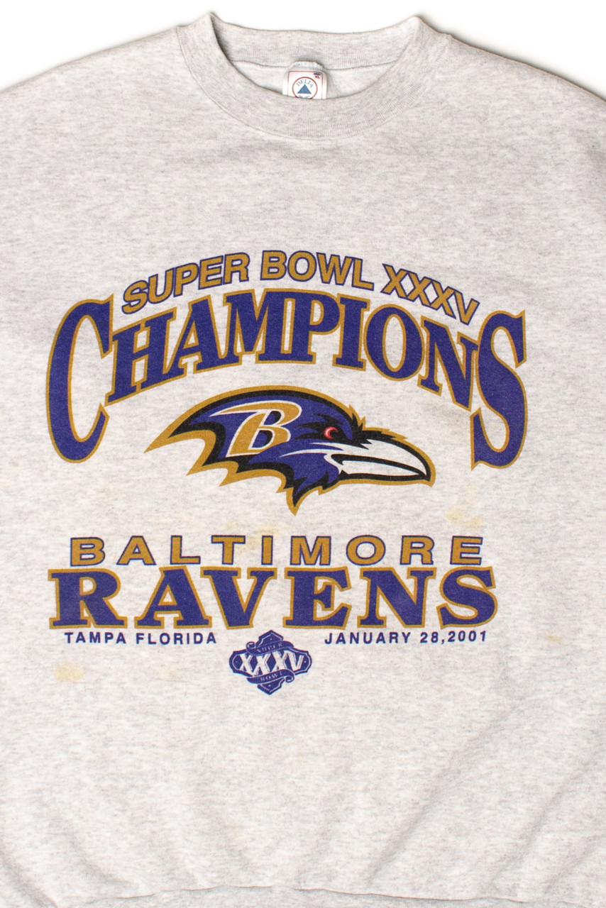 Vintage Baltimore Ravens Super Bowl XXXV Champions Sweatshirt